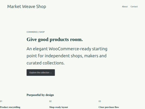 Market Weave demo Market Weave WordPress Theme
